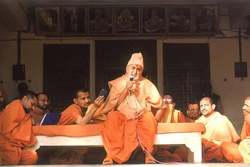  Swamishri blesses and inspires the trribal devotees with his divine words  