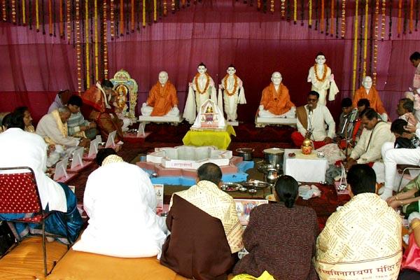 The principal participants during the yagna