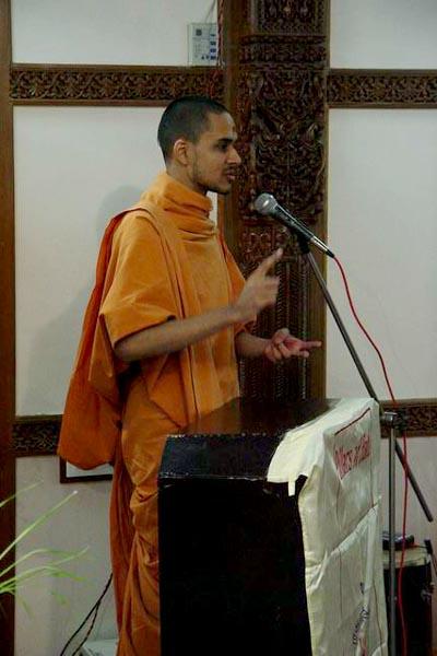 Speeches and presentations on a variety of topics by sadhus