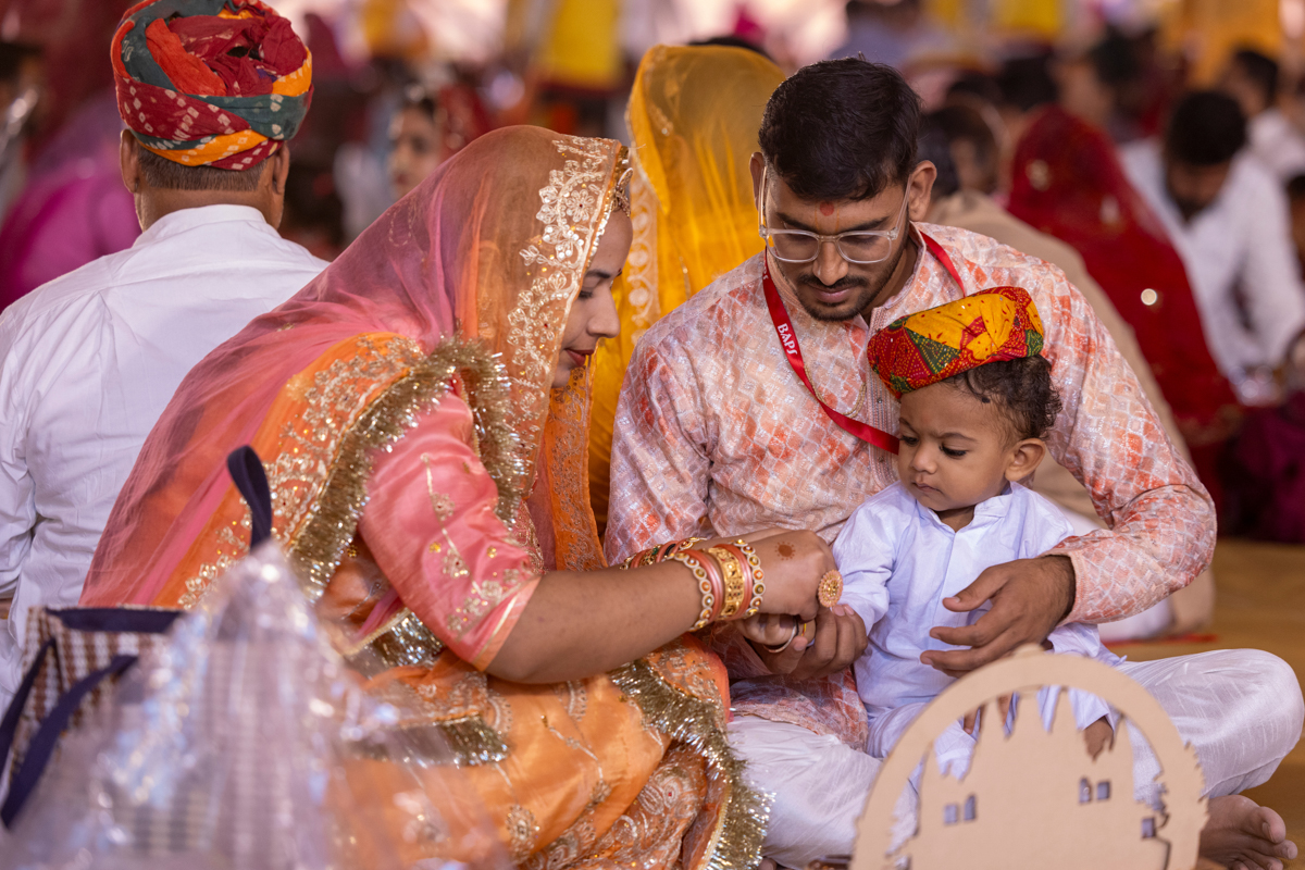 Devotees and well-wishers participate in the yagna rituals
