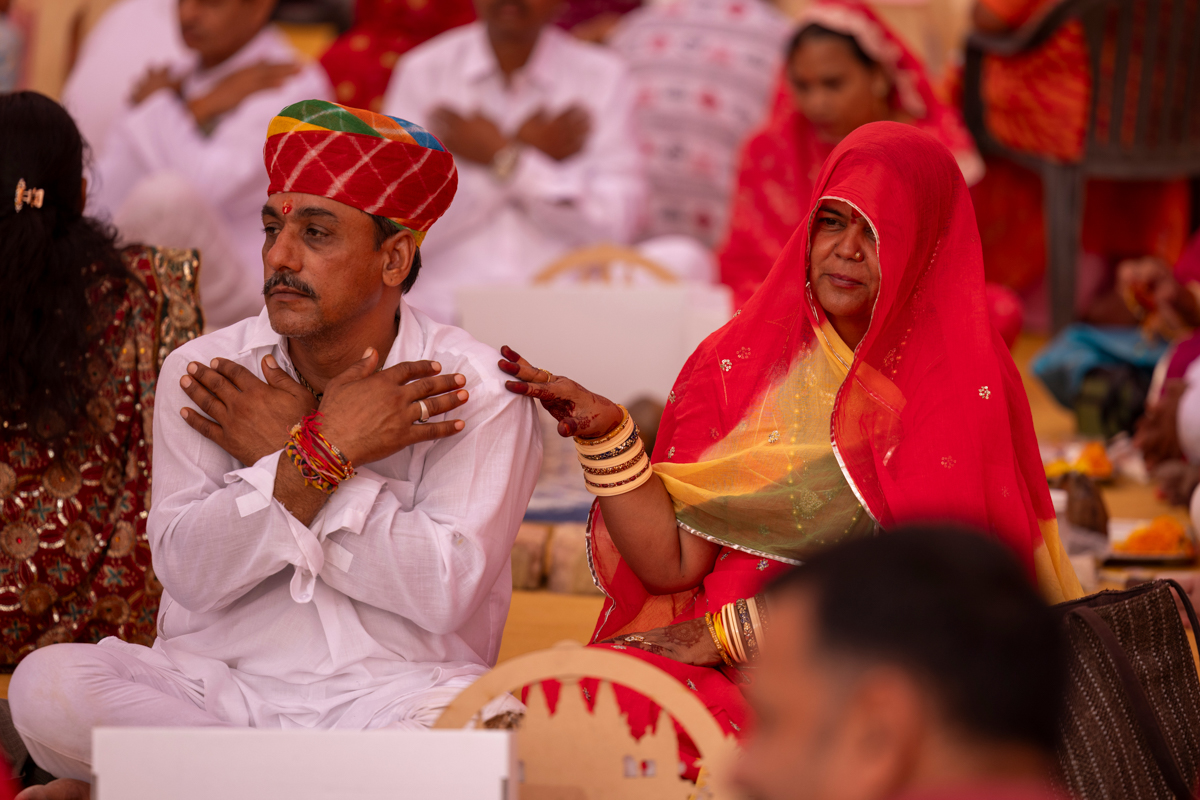 Devotees and well-wishers participate in the yagna rituals