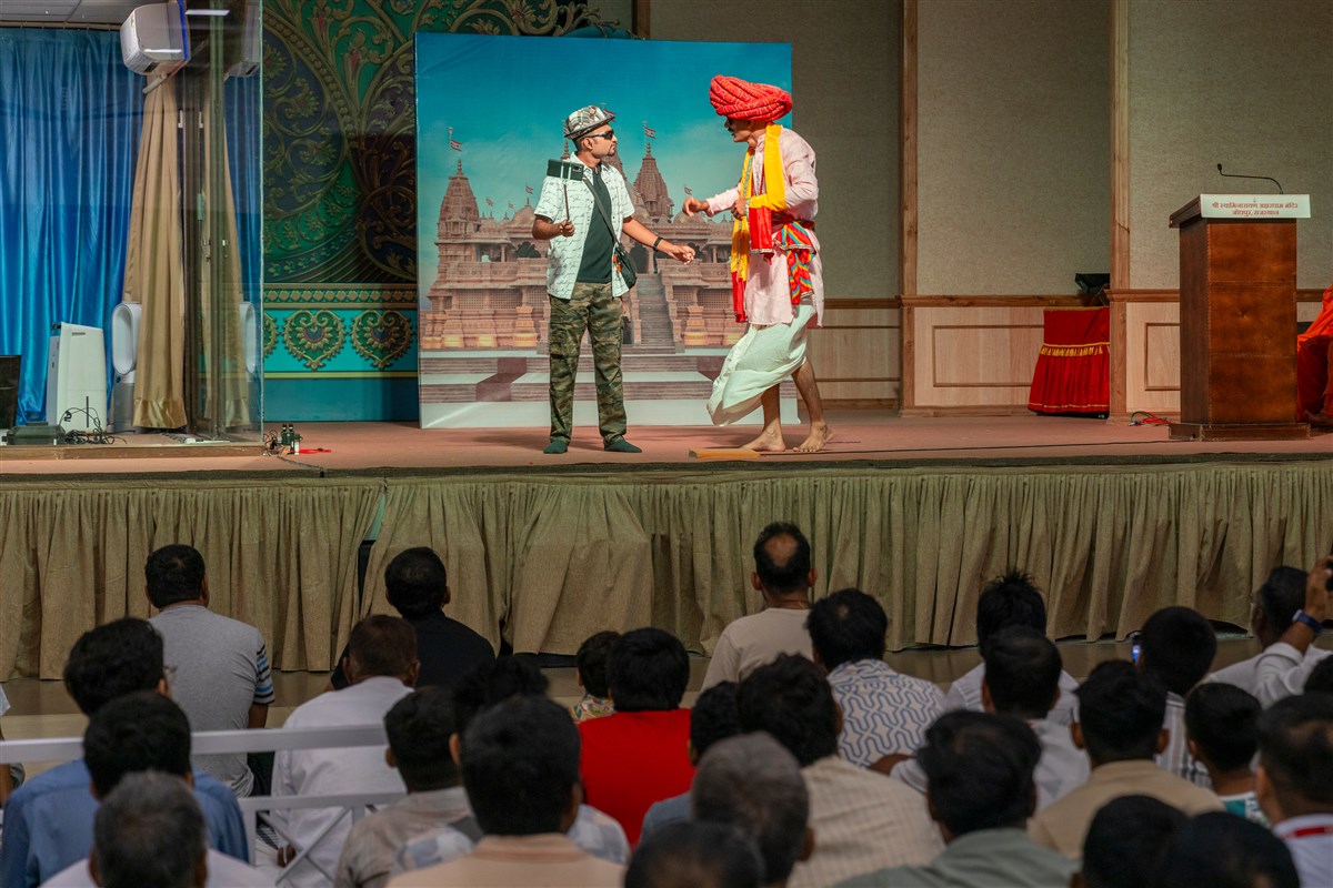 Youths perform a cultural program