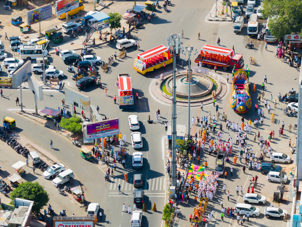 Nagar yatra through the streets of Jodhpur