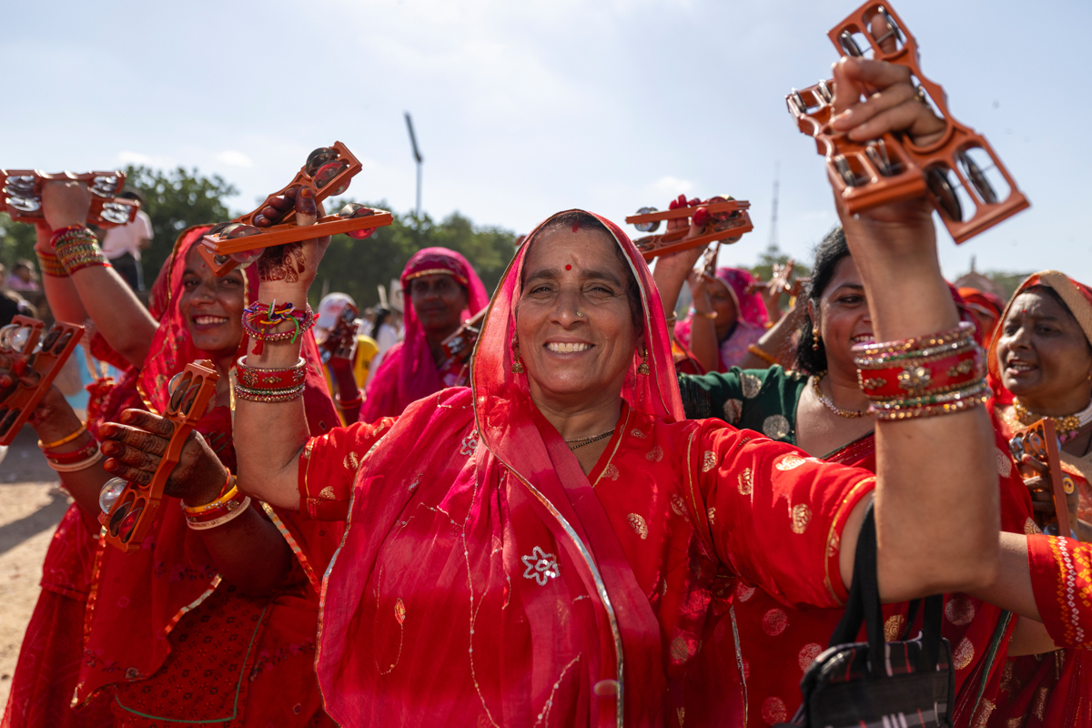 Women devotees during the nagar yatra