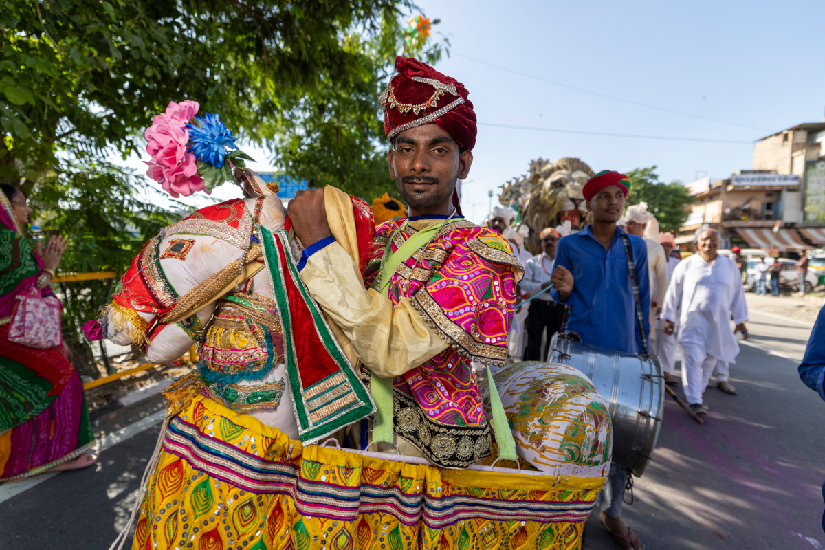 Nagar yatra through the streets of Jodhpur