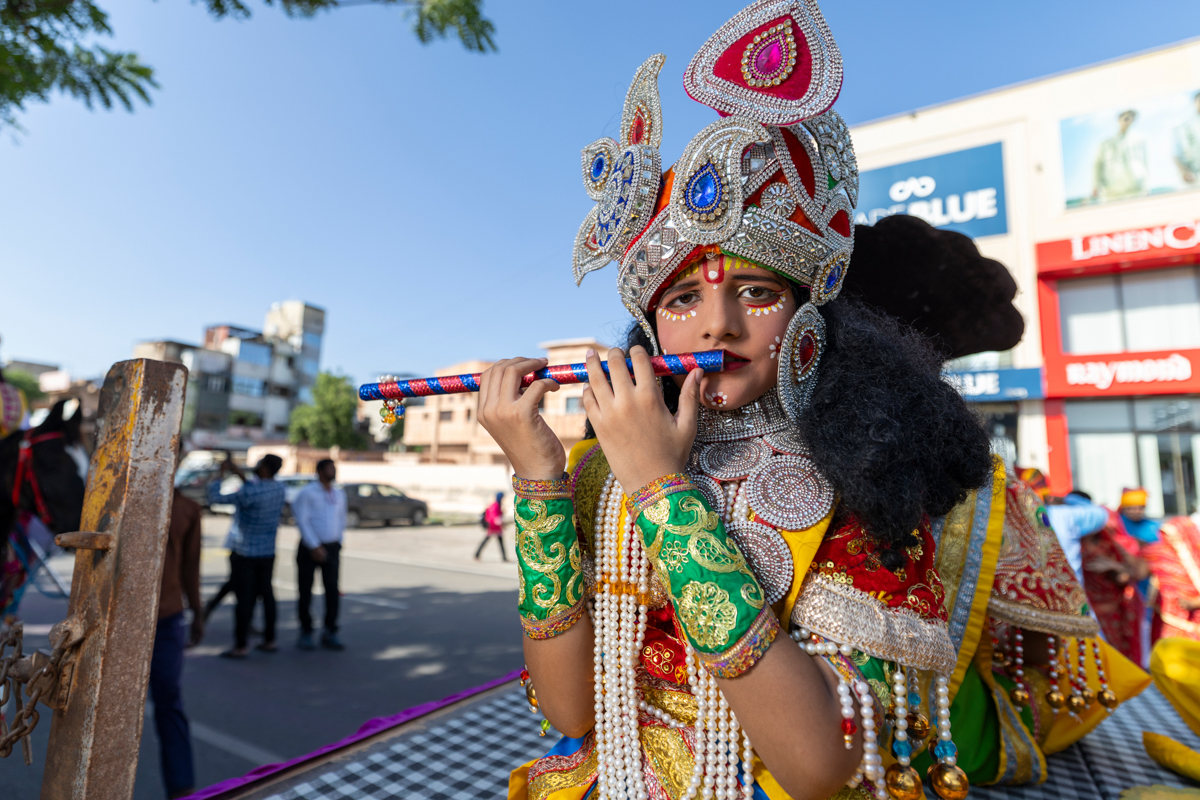 Nagar yatra through the streets of Jodhpur