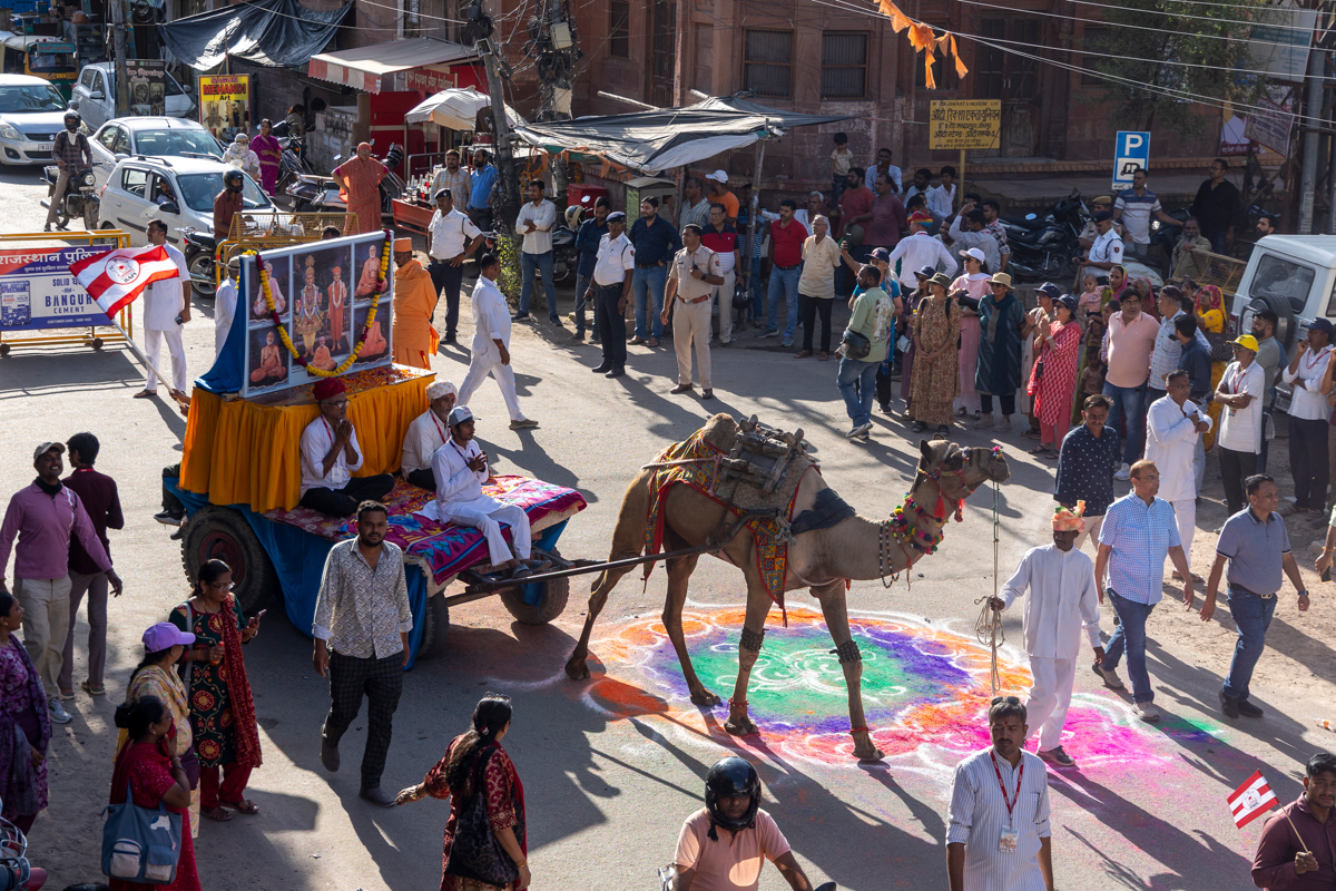Nagar yatra through the streets of Jodhpur