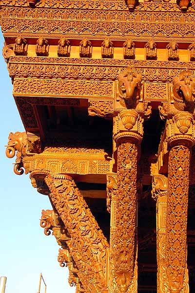 Traditionaly carved balcony