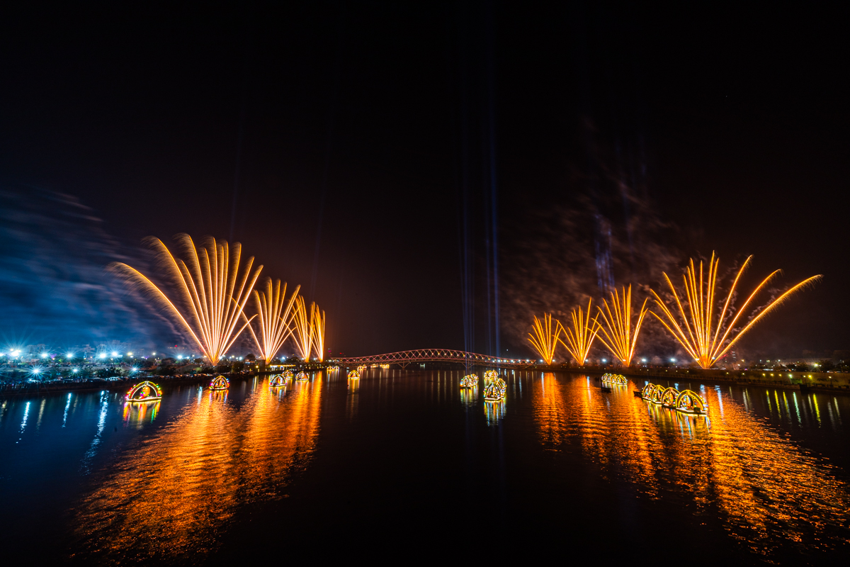 Fireworks at the end of the assembly