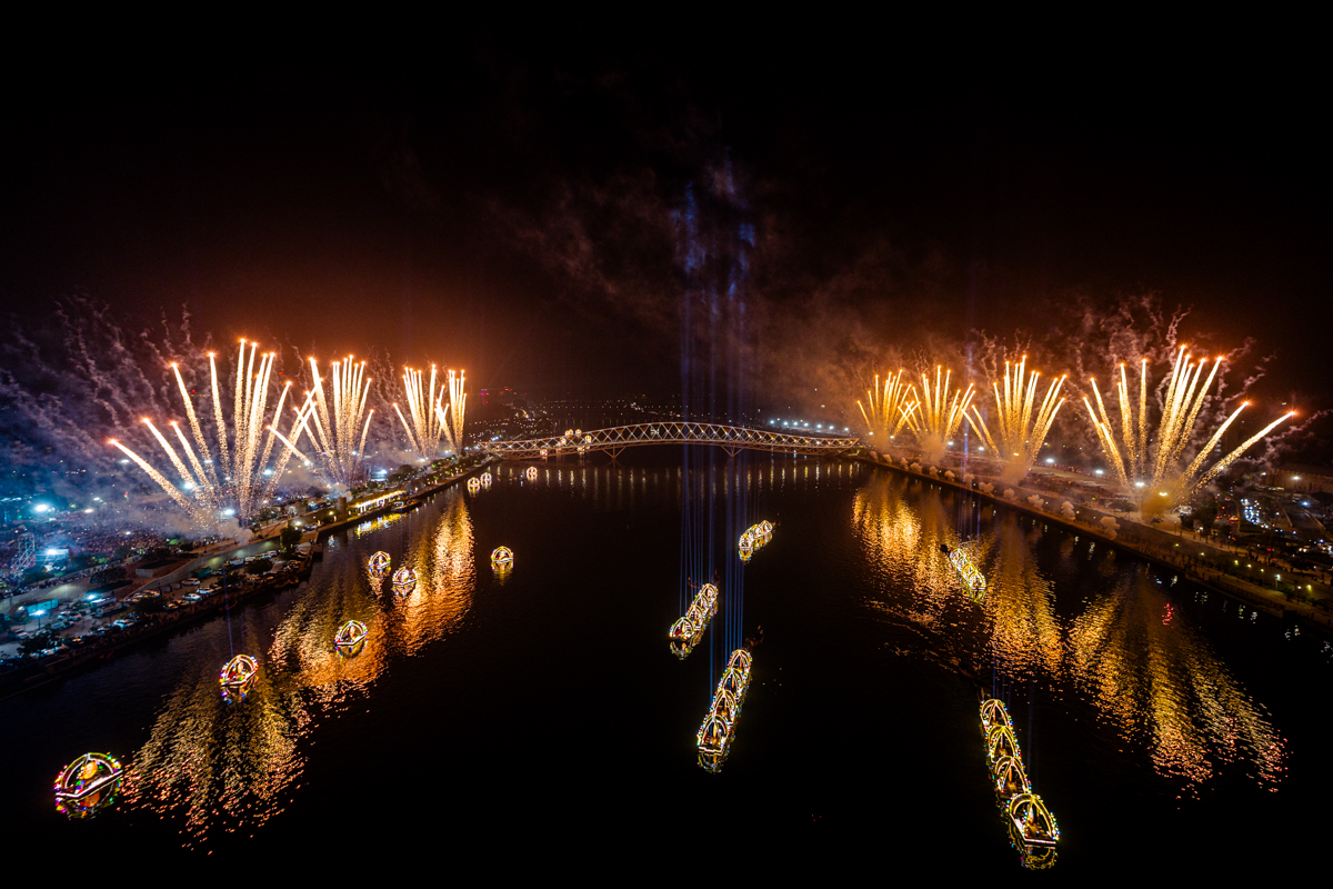 Fireworks at the end of the assembly