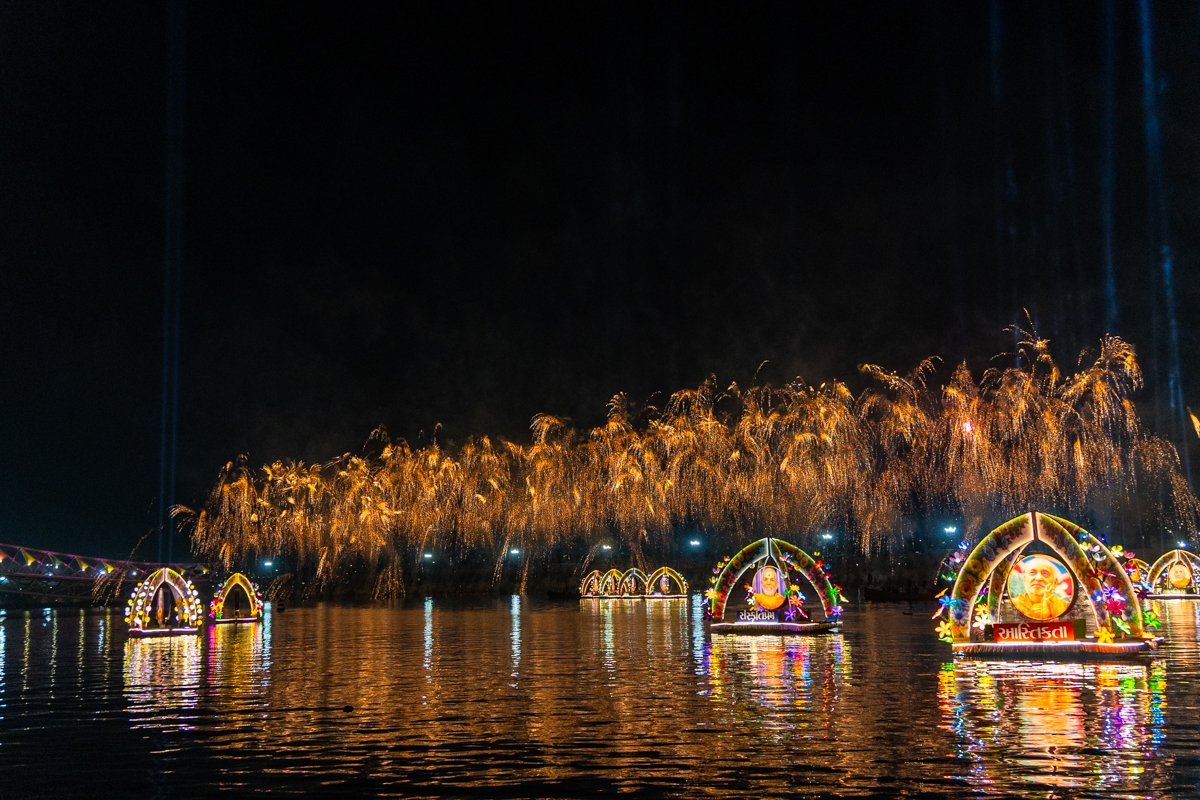 Fireworks at the end of the assembly