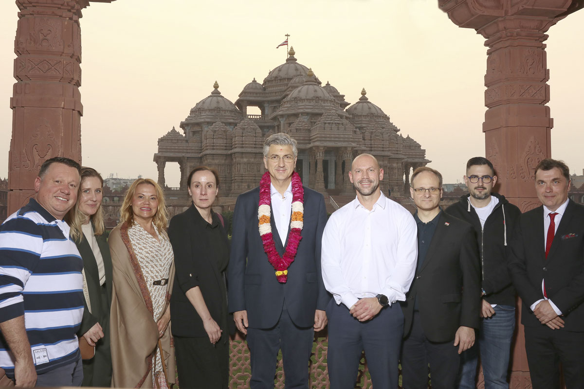 Croatia’s Prime Minister H.E. Andrej Plenković Visits Swaminarayan Akshardham