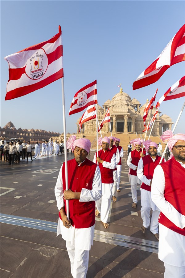 Youths during a procession 