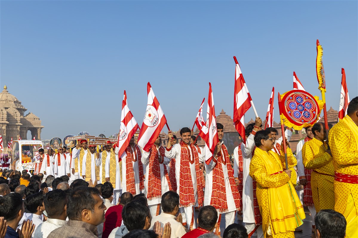 Devotees during the procession