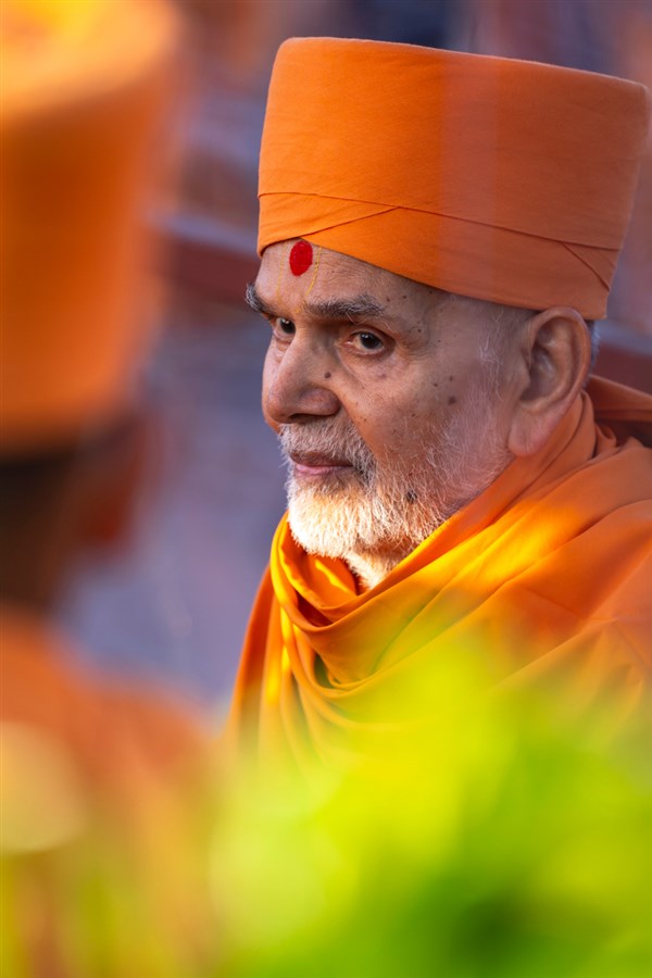 Swamishri greets all