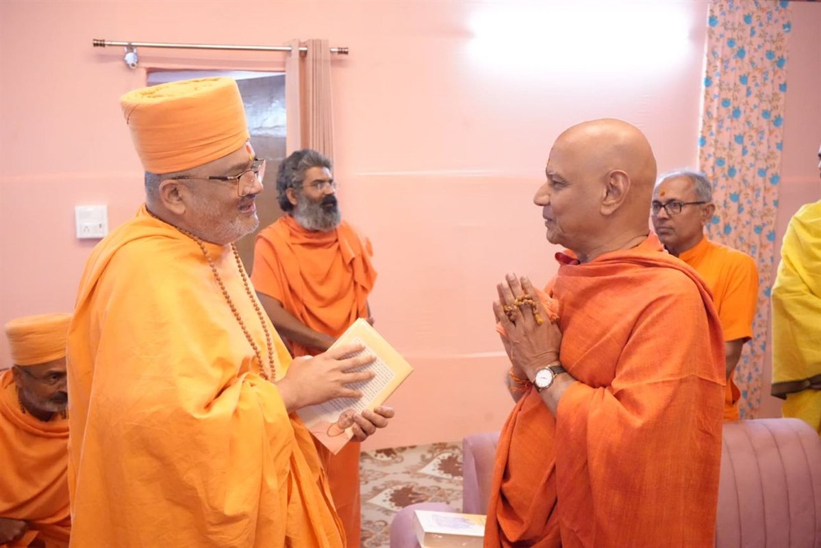 Bhadresh Swami in conversation with Swami Govind Dev Giri Maharaj 