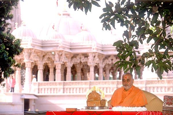 Swamishri in his morning puja