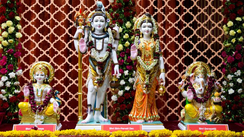 Shri Shiv-Parvati, Shri Karthikeya and Shri Ganeshji