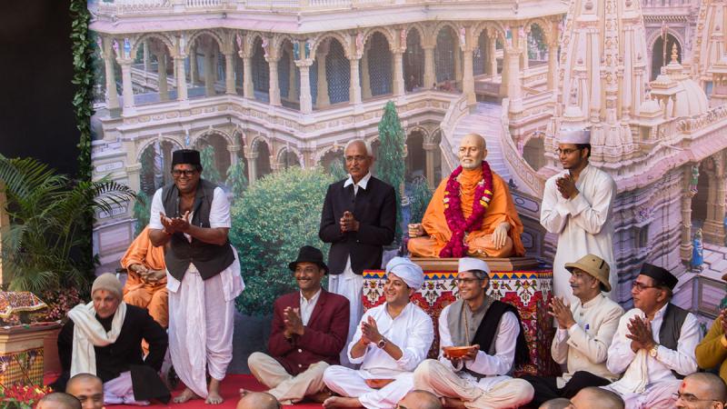  Youths dressed as devotees from Shastriji Maharaj's time