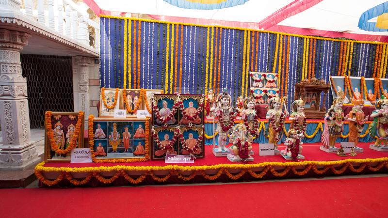  Murtis to be consecrated at BAPS Shri Swaminarayan Mandirs in Dihen (Surat), Vankal (Surat), Bhathena (Surat), Nardipur (Mahesana) and Oklahoma (USA)