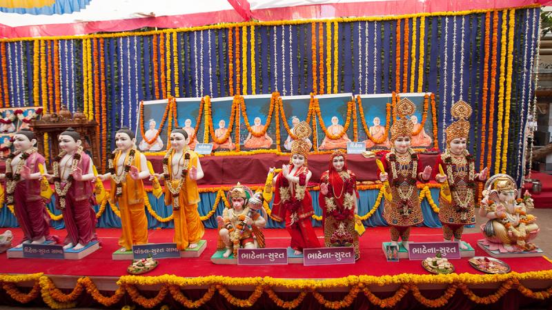  Murtis to be consecrated at BAPS Shri Swaminarayan Mandirs in Dihen (Surat), Vankal (Surat), Bhathena (Surat), Nardipur (Mahesana) and Oklahoma (USA)