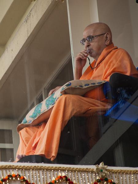  Swamishri blows a whistle