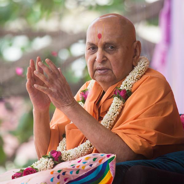  Swamishri blesses all during the Pushpadolotsav celebrations