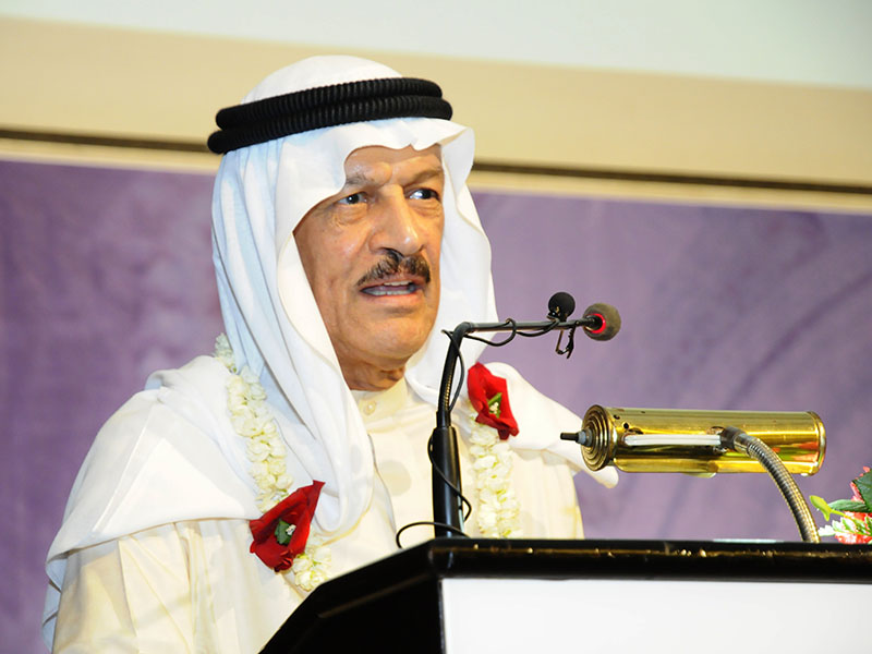 HE Sadiq Abdulkarim Al Shehabi (Health Minister), addresses public assembly at the Crowne Plaza hotel, Bahrain
