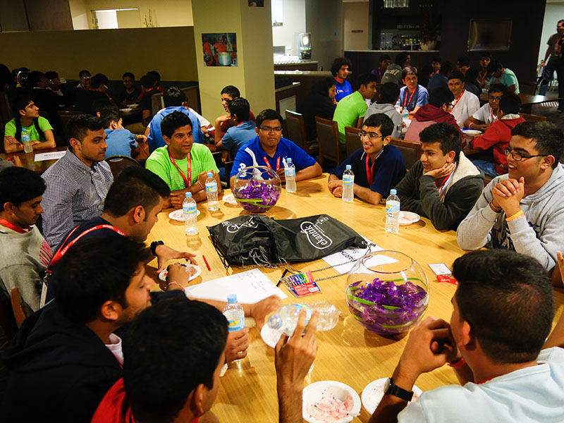 Delegates participating in group activities during the convention
