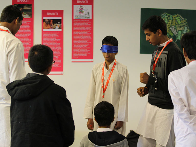 Delegates participating in an activity