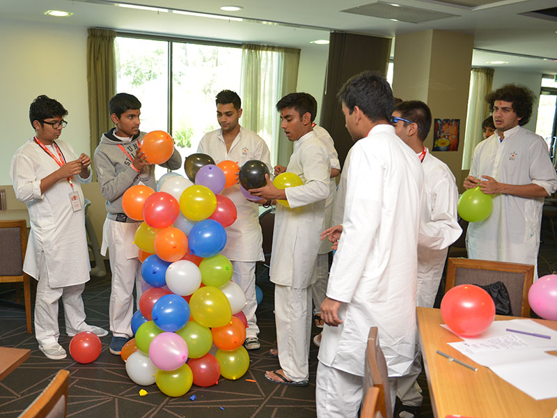 Delegates participating in a group activity