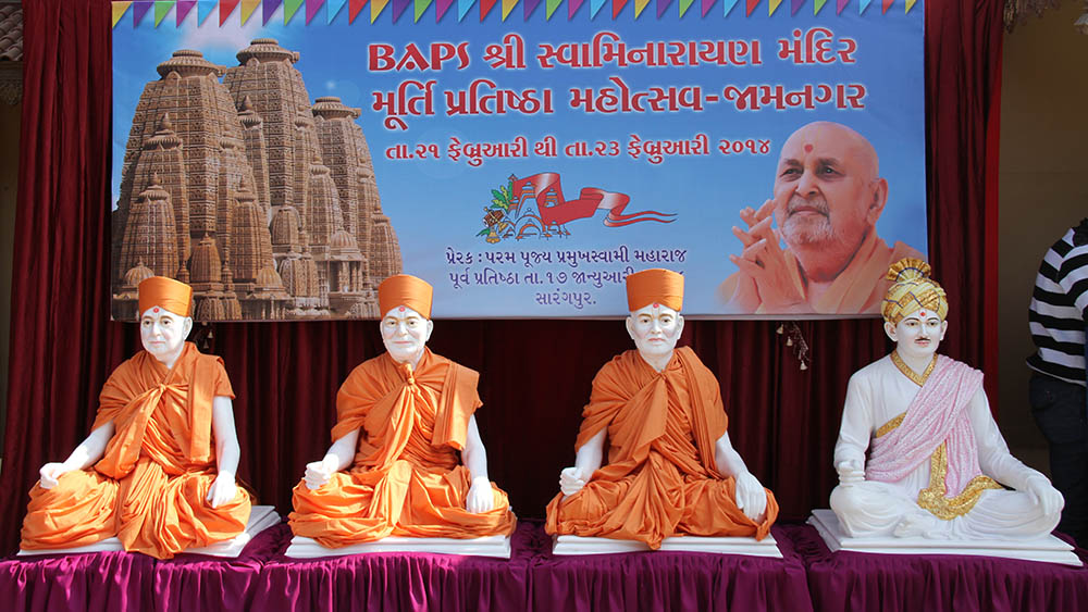Murtis to be consecrated for BAPS Shri Swaminarayan Mandir, Jamnagar