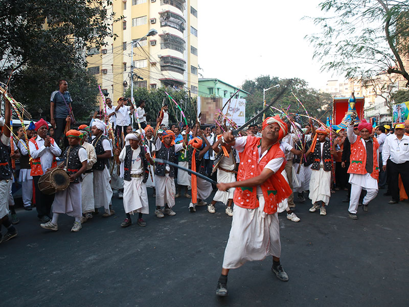 Nagar Yatra - tribals from the region participate in the procession