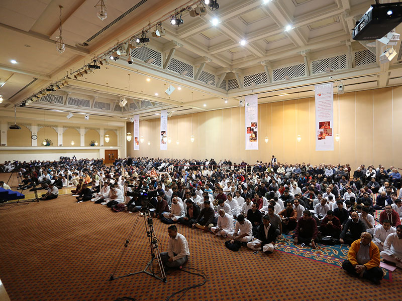 Devotees during the grand ceremony