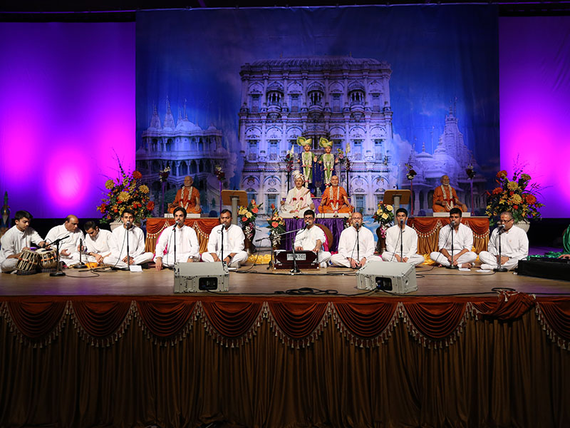 Youths sing festive bhajans
