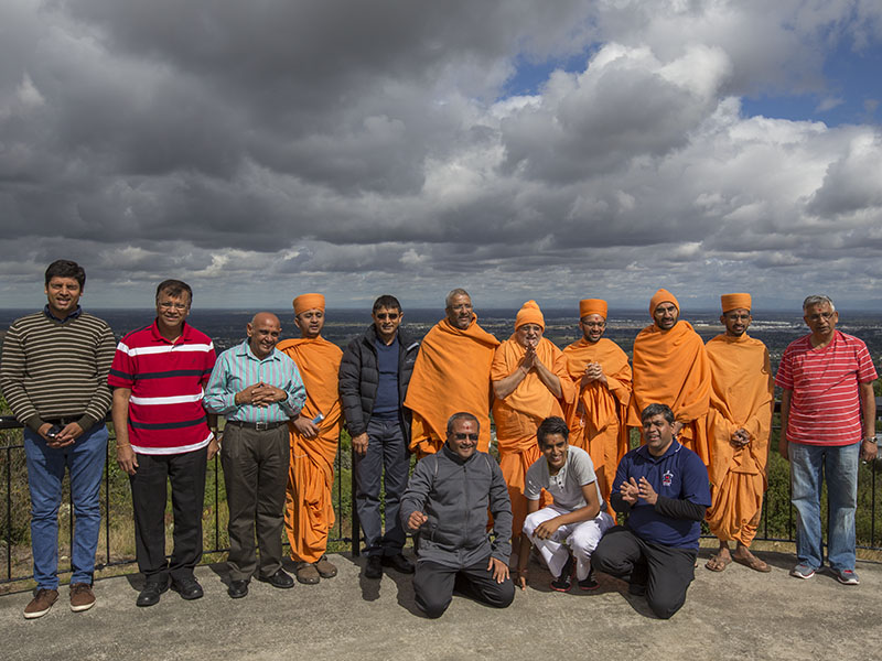 Sadhus and devotees in Rotorua, New Zealand