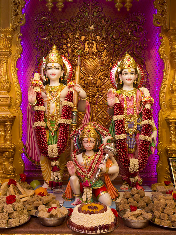 Shri Sita-Ram Dev and Shri Hanumanji, BAPS Shri Swaminarayan Mandir, Hong Kong