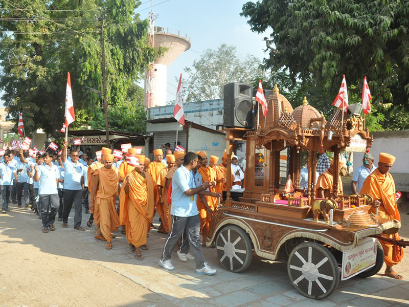 Yagnapurush Smruti Padyatra, Mahelav to Sarangpur