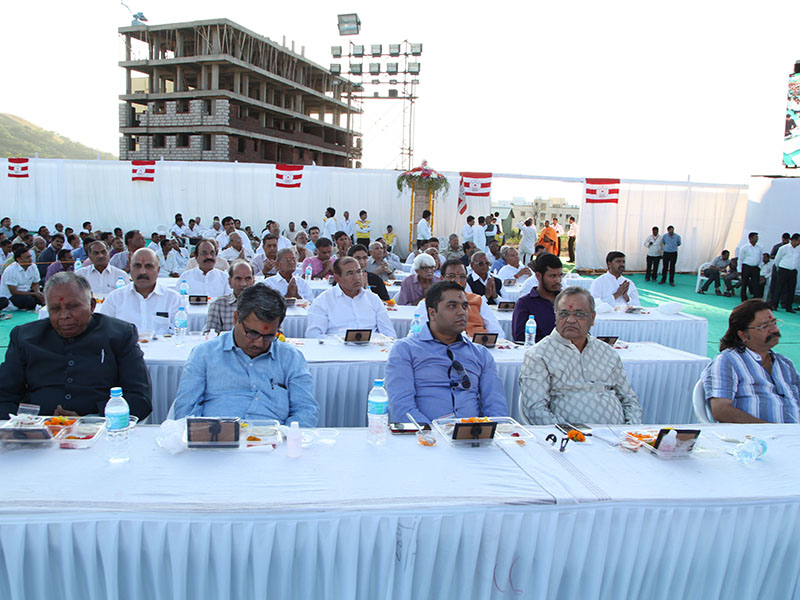 Vedic Pujan of first pillar for the BAPS Shri Swaminarayan Mandir, Pune