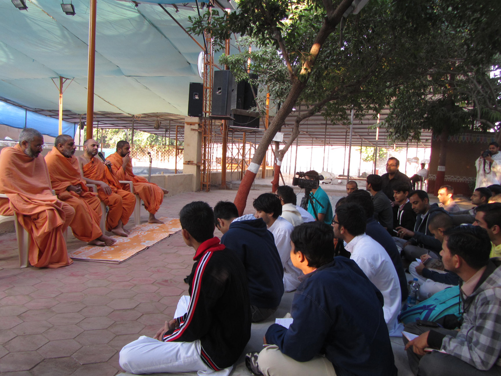Sabha with Narayancharan Swami in Sarangpur, Gujarat