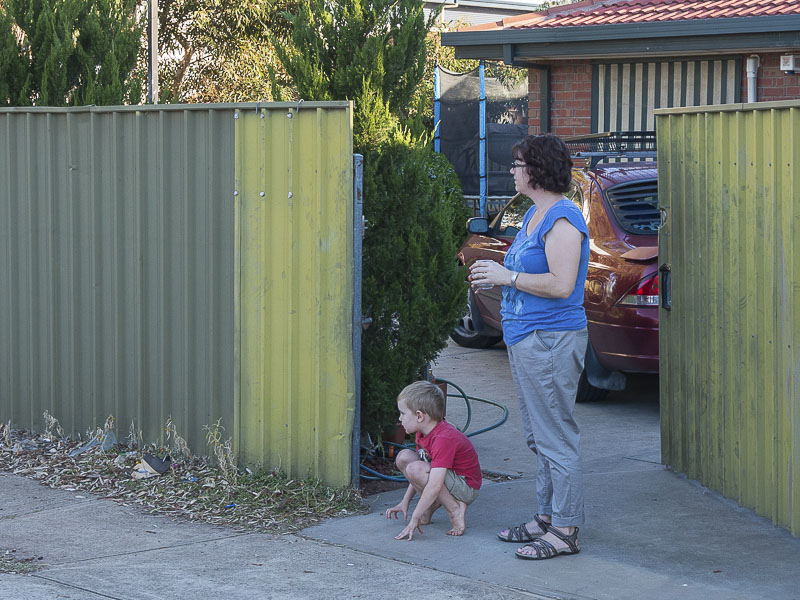 Residents of Adelaide observe the procession