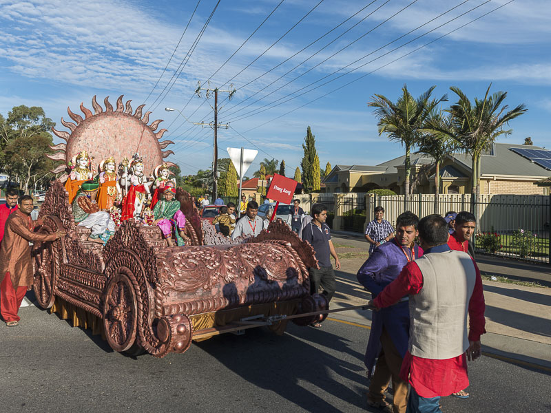 Shri Sita-Ram Dev and Shri Shiva-Parvati Dev in a rath