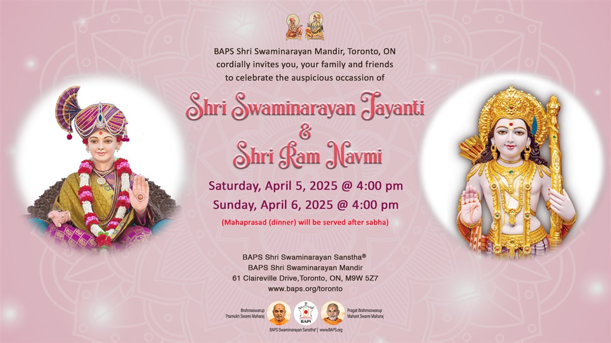 Shri Swaminarayan Jayanti & Shri Ram Navmi