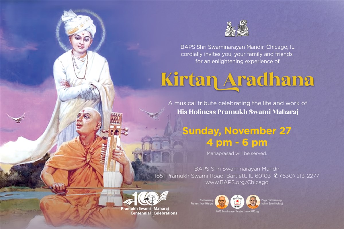 Kirtan Aradhana - A musical tribute to commemorate the life and work of His Holiness Pramukh Swami Maharaj