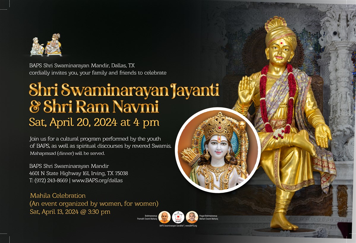 Shri Swaminarayan Jayanti & Shri Ram Navmi Celebrations