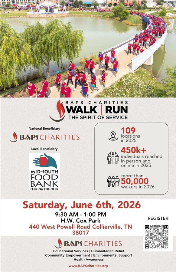 BAPS Charities Walk-Run 2026