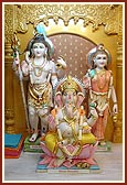 Shri Shiv-Parvati and Shri Ganeshji 