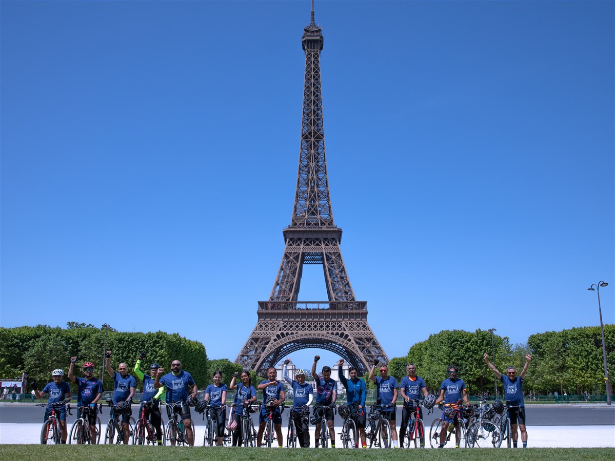 London to Paris Charity Cycle Ride Supports Historic Paris Mandir Opening